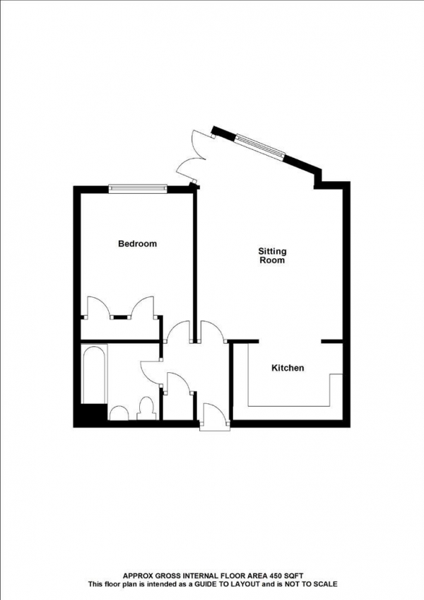 Floor Plan Image for 1 Bedroom Retirement Property for Sale in Castle View, Bishop's Stortford