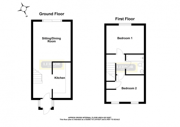 Floor Plan Image for 2 Bedroom Terraced House for Sale in Mathams Drive, Bishop's Stortford