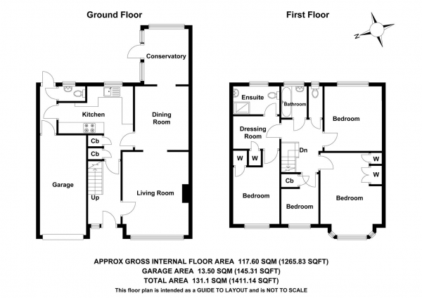 Floor Plan Image for 4 Bedroom Semi-Detached House for Sale in Proctors Way, Bishop's Stortford