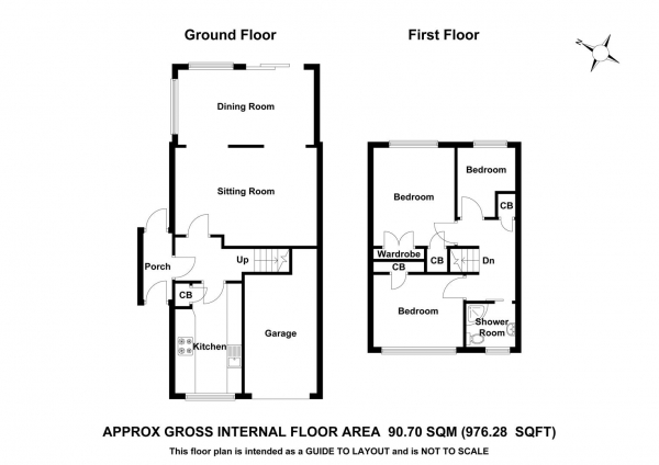 Floor Plan Image for 3 Bedroom Semi-Detached House for Sale in Stortford Hall Park, Bishop's Stortford