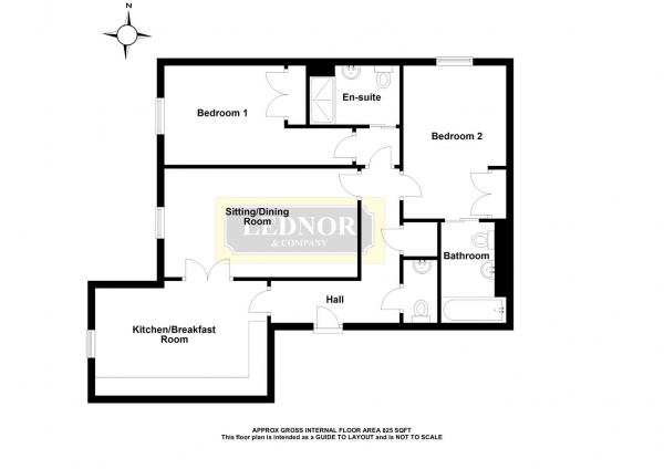 Floor Plan Image for 2 Bedroom Apartment for Sale in Dunmow Road, Bishop's Stortford