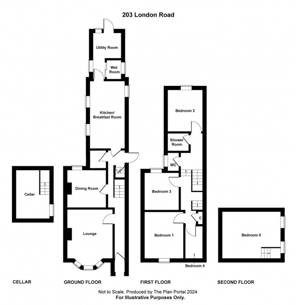 Floor Plan Image for 5 Bedroom Semi-Detached House for Sale in Central Bishop's Stortford