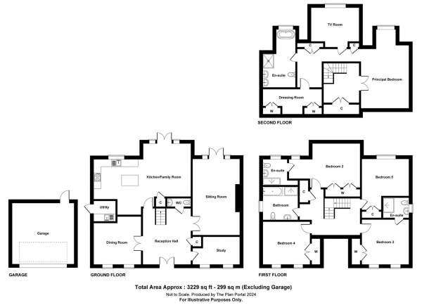 Floor Plan for 5 Bedroom Detached House for Sale in The Shearers, St Michael's Mead, CM23, 4AZ - Guide Price &pound1,295,000