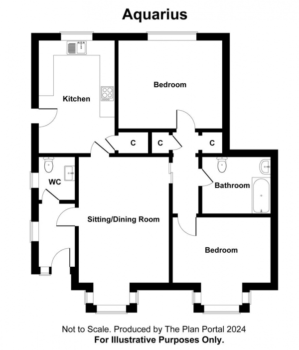 Floor Plan Image for 2 Bedroom Semi-Detached Bungalow for Sale in Start Hill, Bishop's Stortford