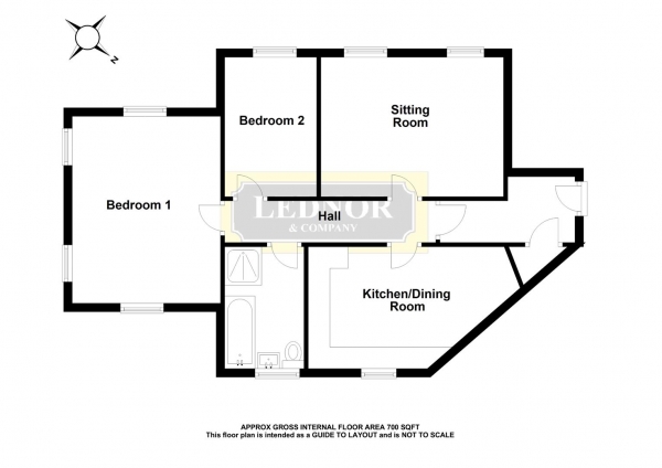 Floor Plan Image for 2 Bedroom Apartment for Sale in St Michaels Mead