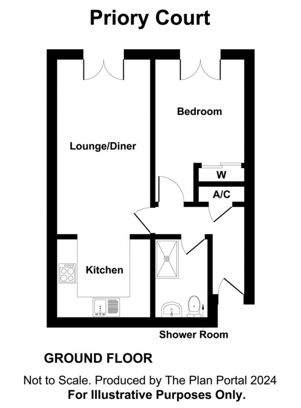 Floor Plan Image for 1 Bedroom Apartment for Sale in Priory Court, Bishop's Stortford