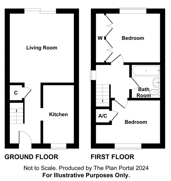 Floor Plan Image for 2 Bedroom End of Terrace House for Sale in The Meadows, Bishop's Stortford