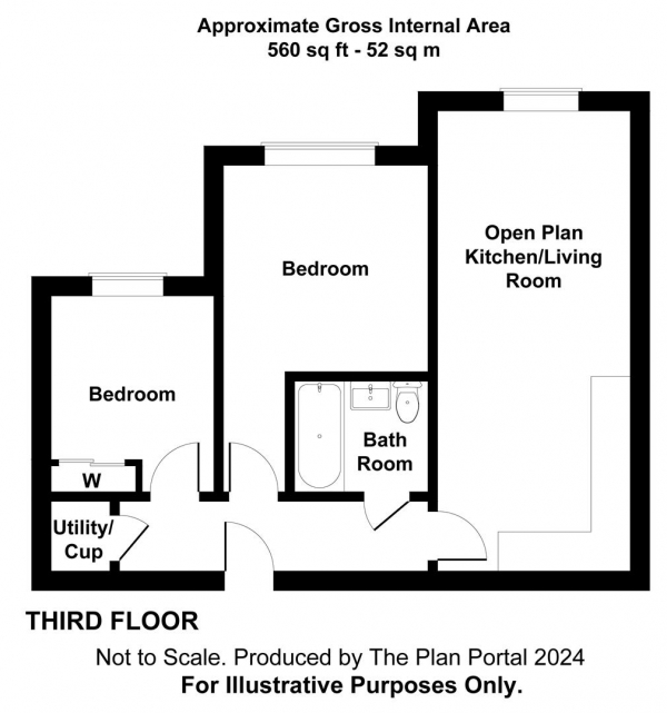 Floor Plan Image for 2 Bedroom Apartment for Sale in Navigation House, Bishop's Stortford