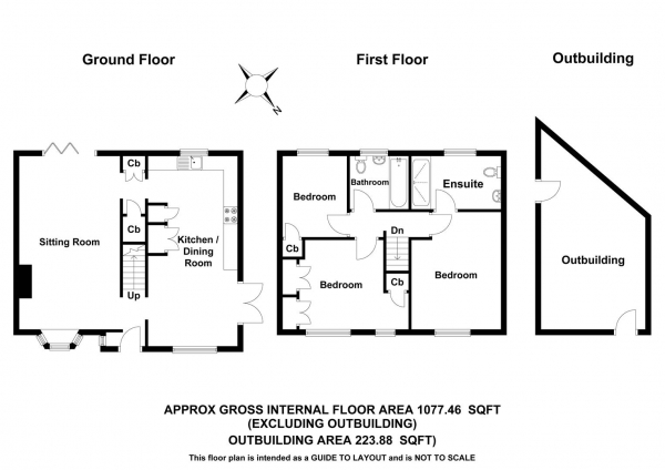 Floor Plan Image for 3 Bedroom Semi-Detached House for Sale in Thorley Park Road, Bishop's Stortford