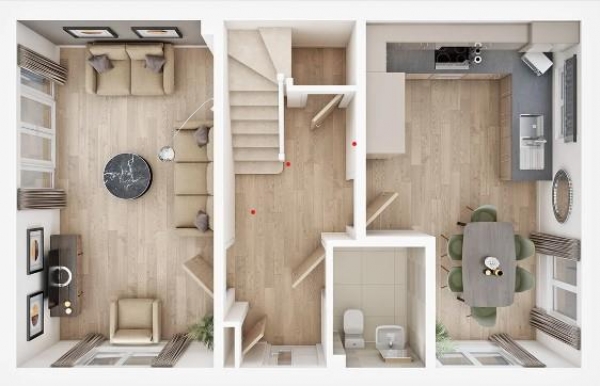 Floor Plan Image for 3 Bedroom Detached House for Sale in The Orchard at Coopers Grange, Bishop's Stortford