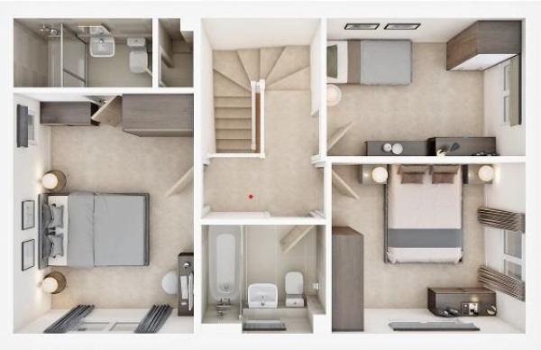 Floor Plan Image for 3 Bedroom Detached House for Sale in The Orchard at Coopers Grange, Bishop's Stortford