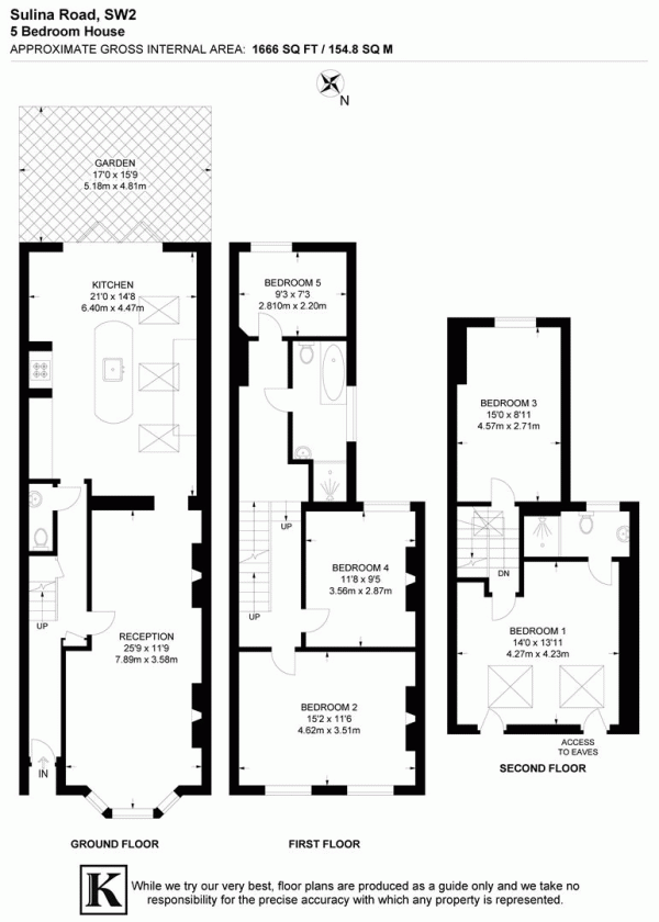 Floor Plan Image for 5 Bedroom Property for Sale in Sulina Road, SW2