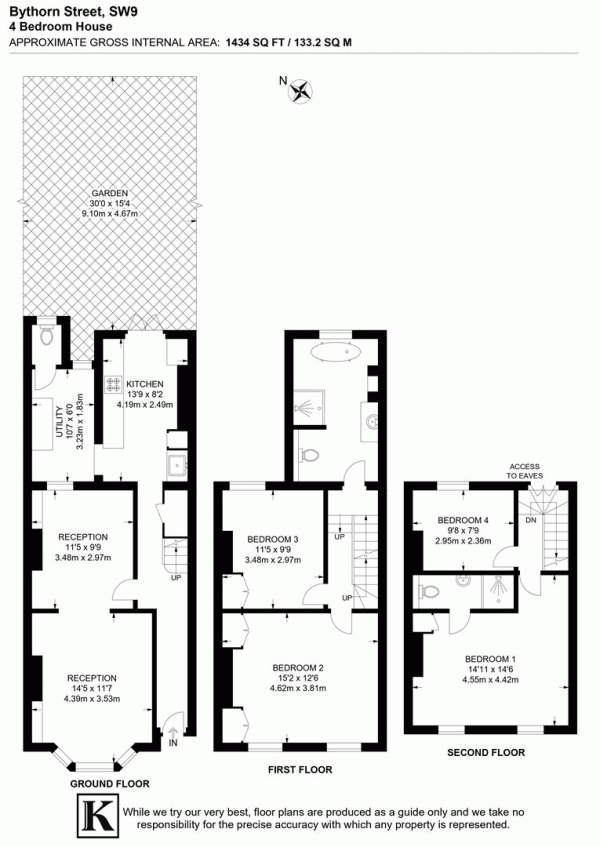 Floor Plan Image for 4 Bedroom Property for Sale in Bythorn Street, SW9