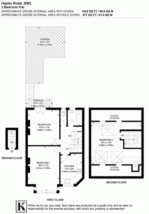 Floor Plan Image for 2 Bedroom Flat for Sale in Hayter Road, SW2