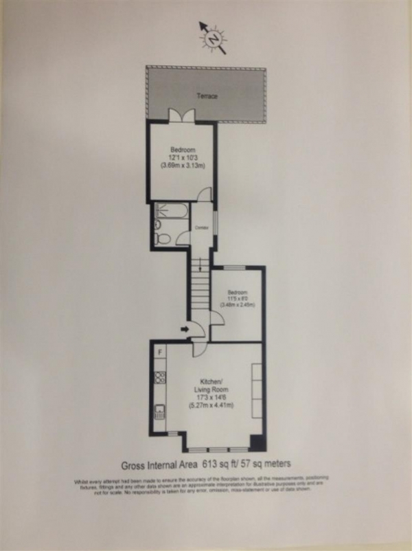 Floor Plan for 2 Bedroom Flat to Rent in Helix Road, SW2, SW2, 2JR - £450  pw | £1950 pcm