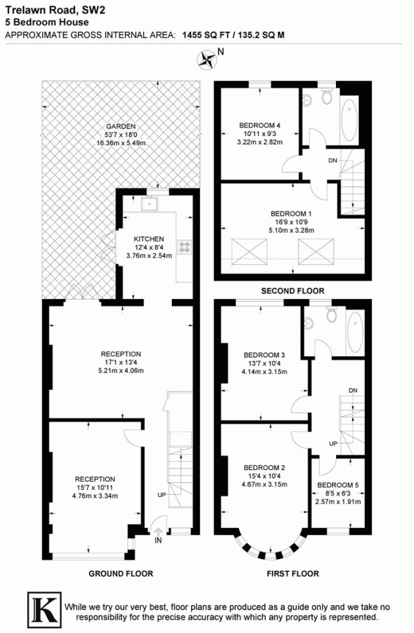 Floor Plan Image for 5 Bedroom Property for Sale in Trelawn Road, SW2