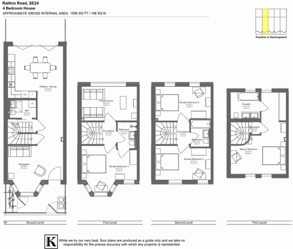 Floor Plan Image for 4 Bedroom Property for Sale in Railton Road, SE24