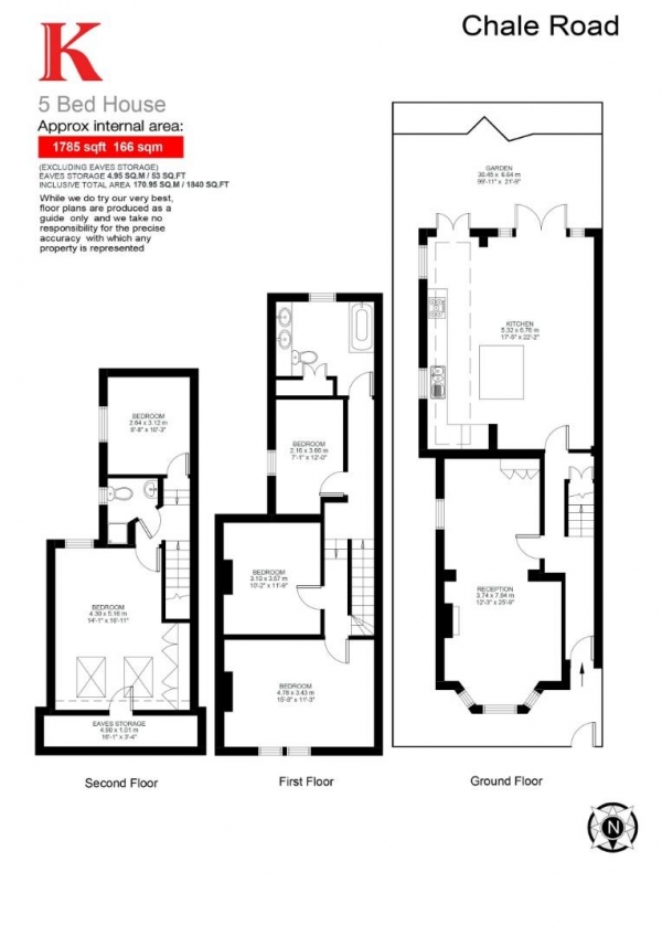 Floor Plan Image for 5 Bedroom Property for Sale in Chale Road, SW2