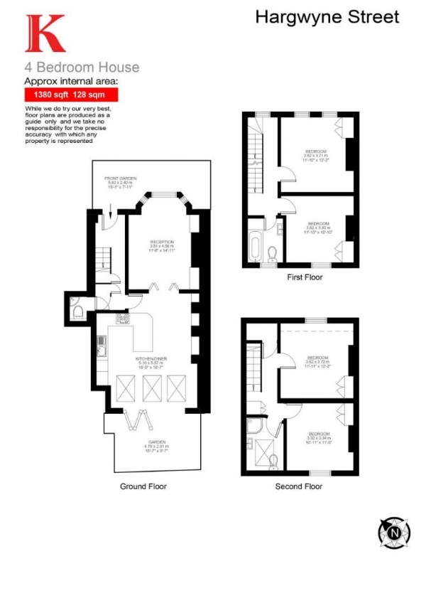 Floor Plan Image for 4 Bedroom Property for Sale in Hargwyne Street, SW9