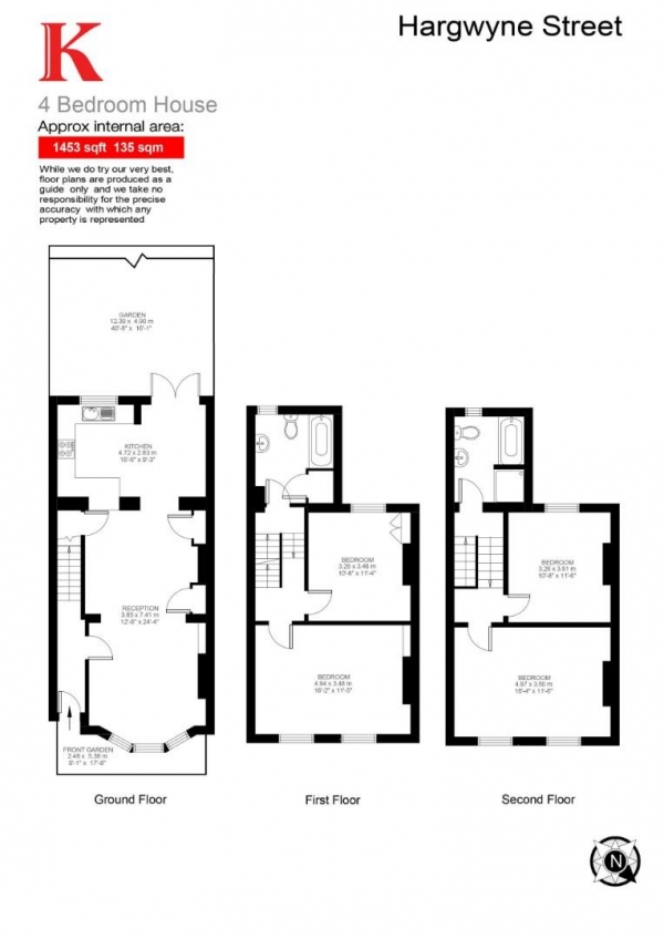 Floor Plan Image for 4 Bedroom Property for Sale in Hargwyne Street, SW9