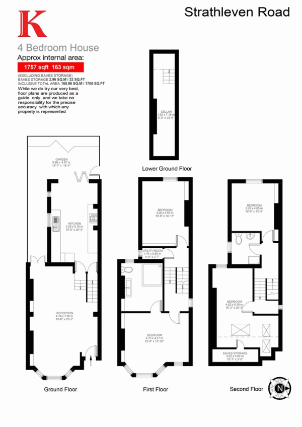 Floor Plan Image for 4 Bedroom Property for Sale in Strathleven Road, SW2