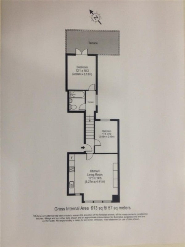 Floor Plan Image for 2 Bedroom Flat to Rent in Helix Road, SW2