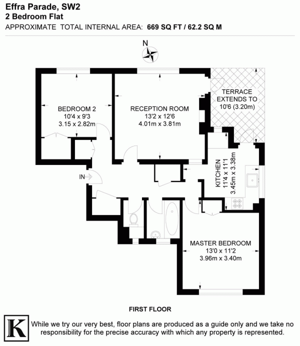 Floor Plan Image for 2 Bedroom Flat for Sale in Effra Parade, SW2