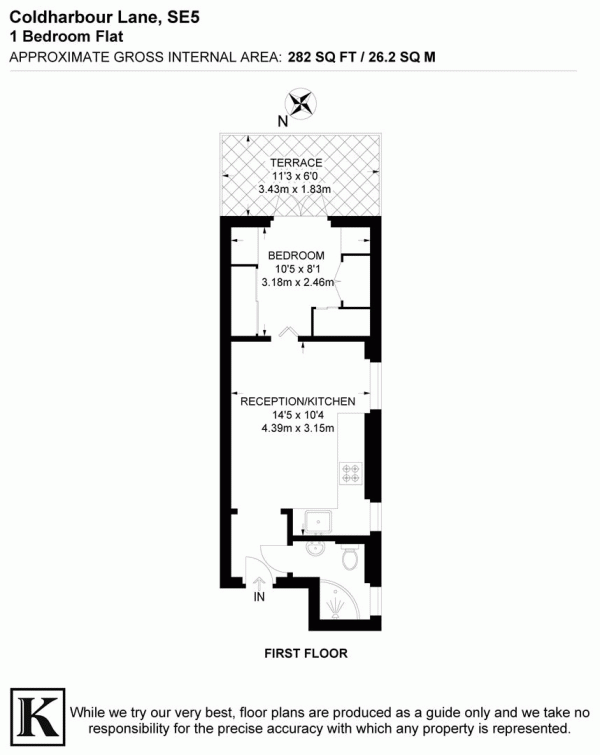 Floor Plan Image for 1 Bedroom Flat for Sale in Coldharbour Lane, SE5