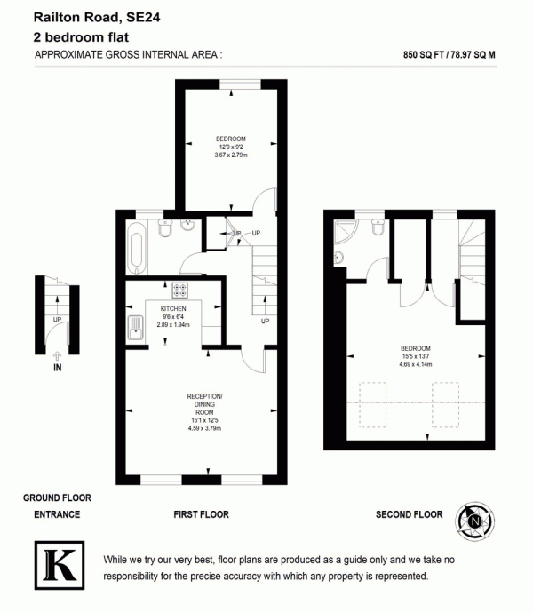 Floor Plan Image for 2 Bedroom Maisonette for Sale in Railton Road, SE24