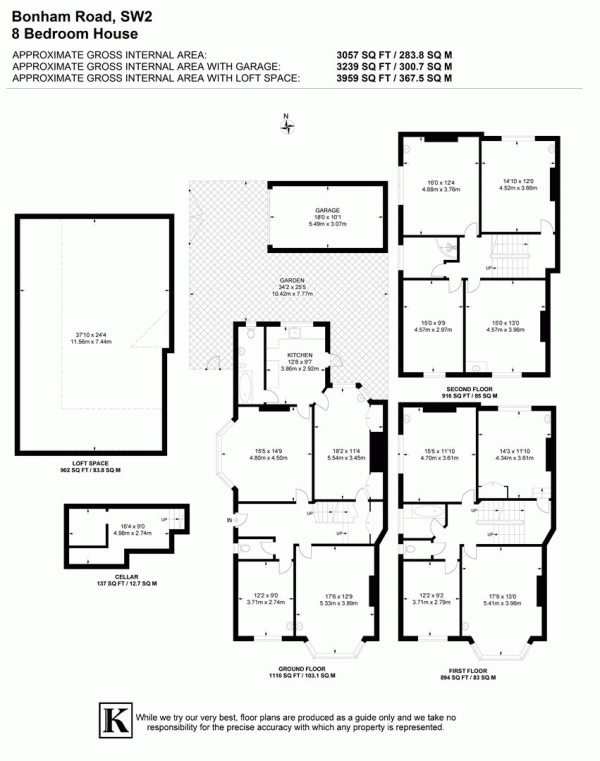 Floor Plan for 8 Bedroom Property for Sale in Bonham Road, SW2, SW2, 5HG -  &pound1,900,000