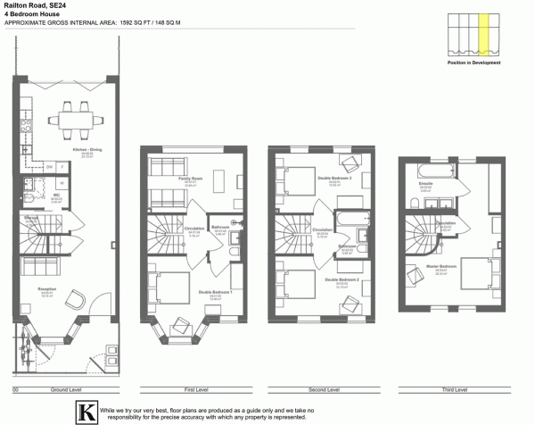 Floor Plan Image for 4 Bedroom Property for Sale in Railton Road, SE24