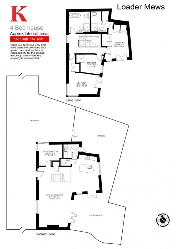 Floor Plan Image for 4 Bedroom Property for Sale in Fairmount Road, SW2