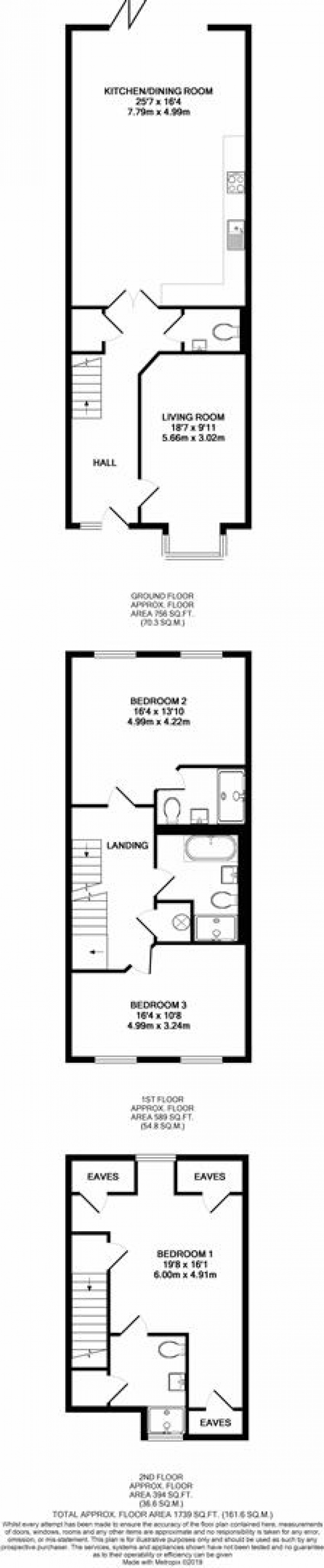 Floor Plan Image for 3 Bedroom Property for Sale in Breakspear Road North, Harefield