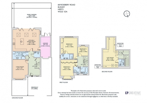 Floor Plan Image for 4 Bedroom Detached House for Sale in Rosebery Road, Bushey