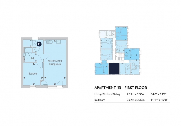 Floor Plan Image for 1 Bedroom Apartment for Sale in Long Lane, North Hillingdon