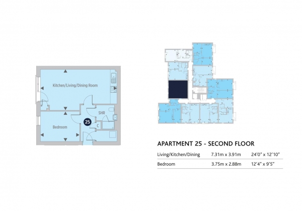 Floor Plan Image for 1 Bedroom Apartment for Sale in The Dairy, Long Lane, Hillingdon