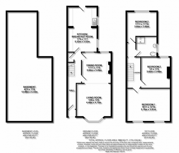 Floor Plan Image for 3 Bedroom Semi-Detached House for Sale in The Greenway, Uxbridge