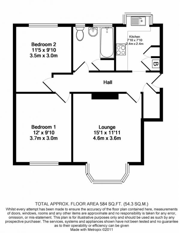 Floor Plan Image for 2 Bedroom Maisonette for Sale in Newtown Road, Denham