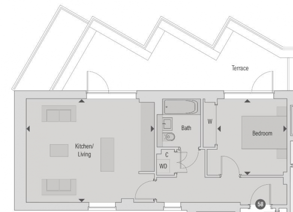 Floor Plan Image for 1 Bedroom Apartment for Sale in Randalls, Vine Street, Uxbridge