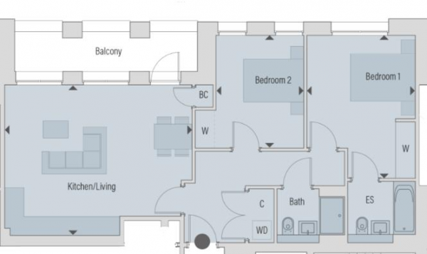 Floor Plan Image for 2 Bedroom Apartment for Sale in Randalls, Vine Street, Uxbridge