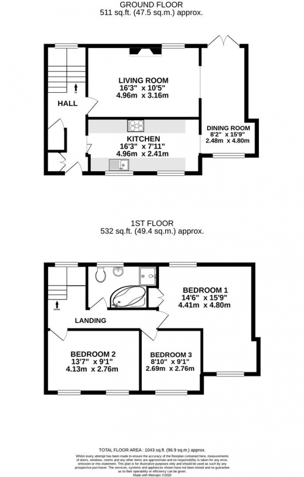 Floor Plan Image for 3 Bedroom Property for Sale in Cedars Drive, Hillingdon Village