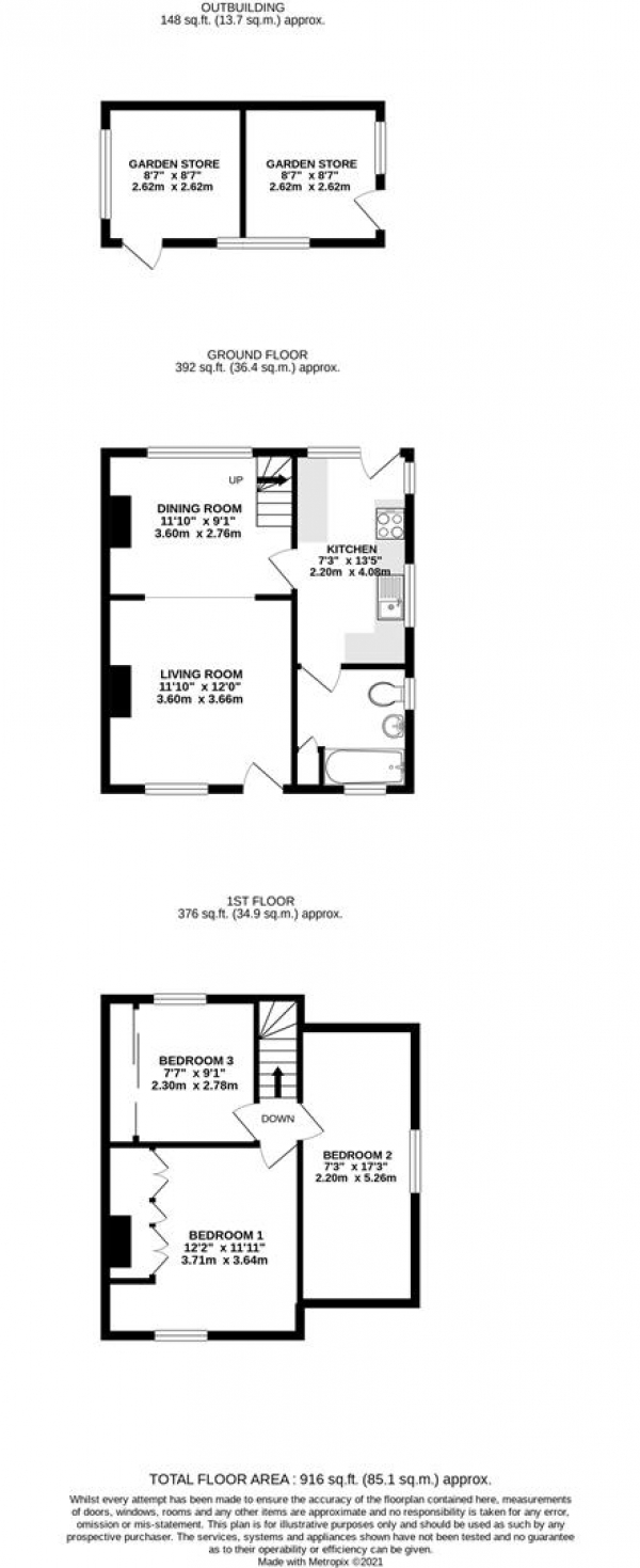 Floor Plan Image for 3 Bedroom Semi-Detached House for Sale in Church Lane, Uxbridge