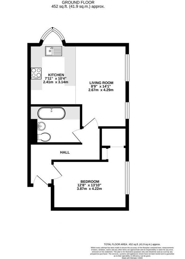 Floor Plan Image for 1 Bedroom Apartment for Sale in Caroline Close, West Drayton