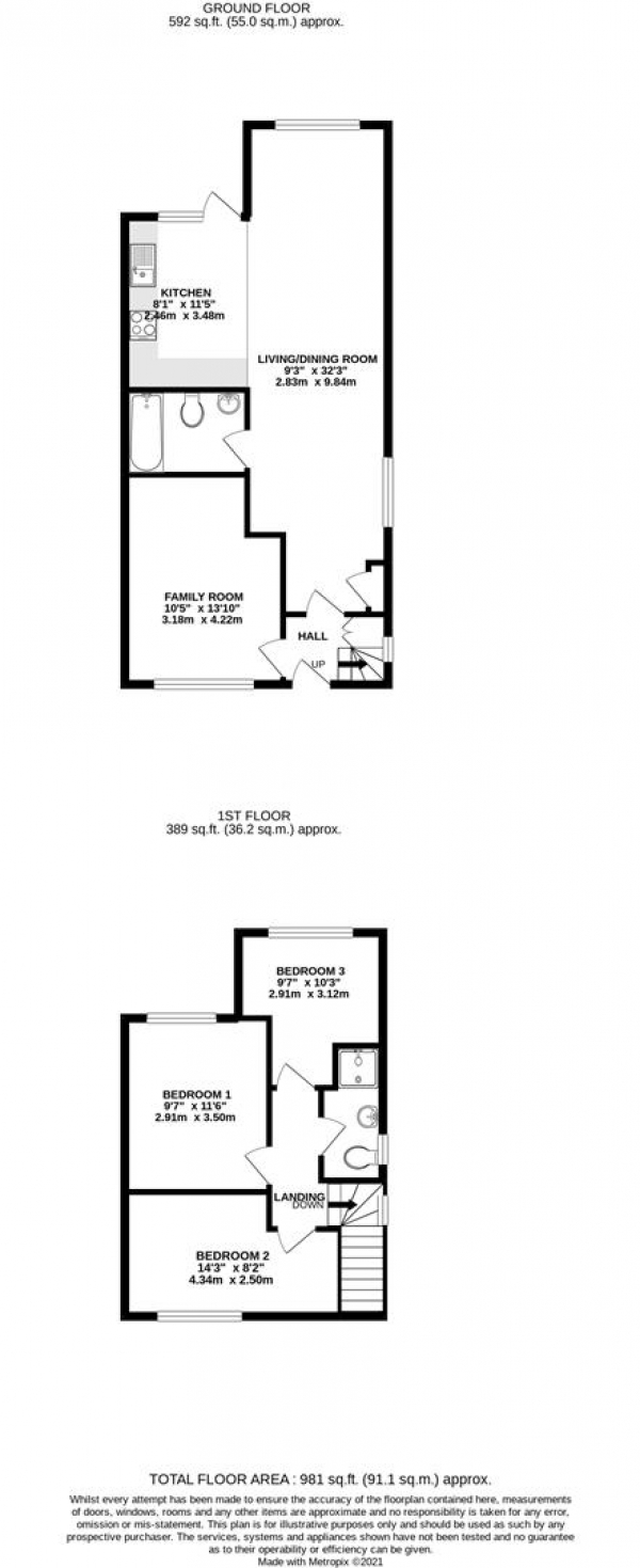 Floor Plan Image for 4 Bedroom Semi-Detached House for Sale in New Peachey Lane, Cowley, Uxbridge