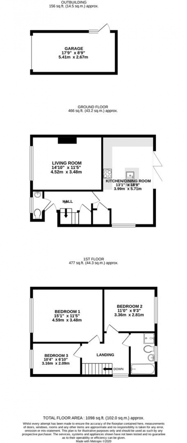 Floor Plan Image for 3 Bedroom Semi-Detached House for Sale in Maylands Drive, North Uxbridge