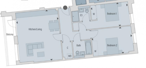 Floor Plan Image for 2 Bedroom Apartment for Sale in Randalls, Vine Street, Uxbridge