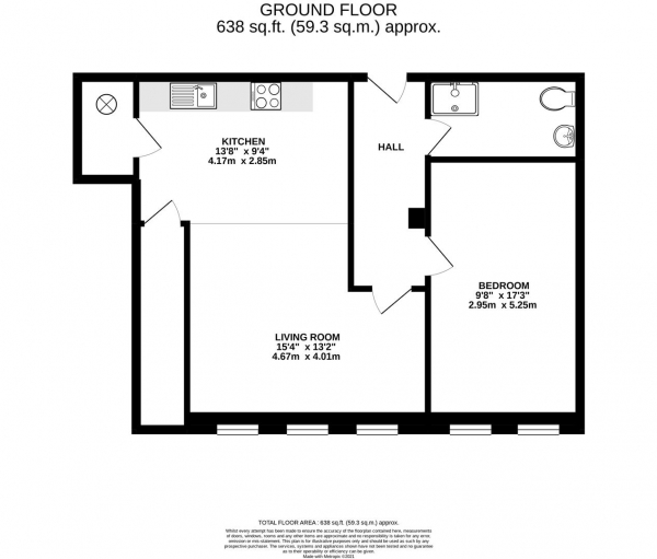 Floor Plan Image for 1 Bedroom Apartment for Sale in Belmont Road, Uxbridge