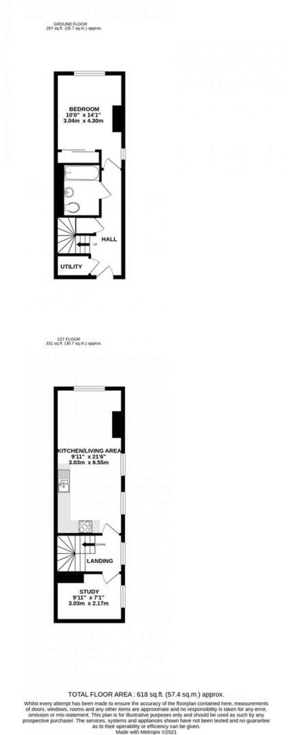 Floor Plan Image for 2 Bedroom Apartment for Sale in Old Brigade House, Vine Street, Uxbridge