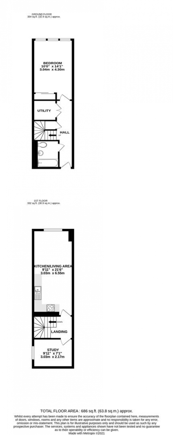 Floor Plan Image for 2 Bedroom Apartment for Sale in Old Brigade House, Vine Street, Uxbridge