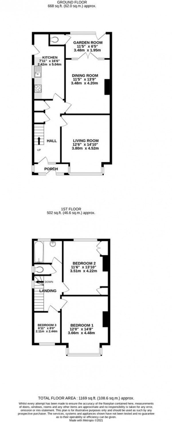 Floor Plan Image for Property for Sale in Church Road, Northolt